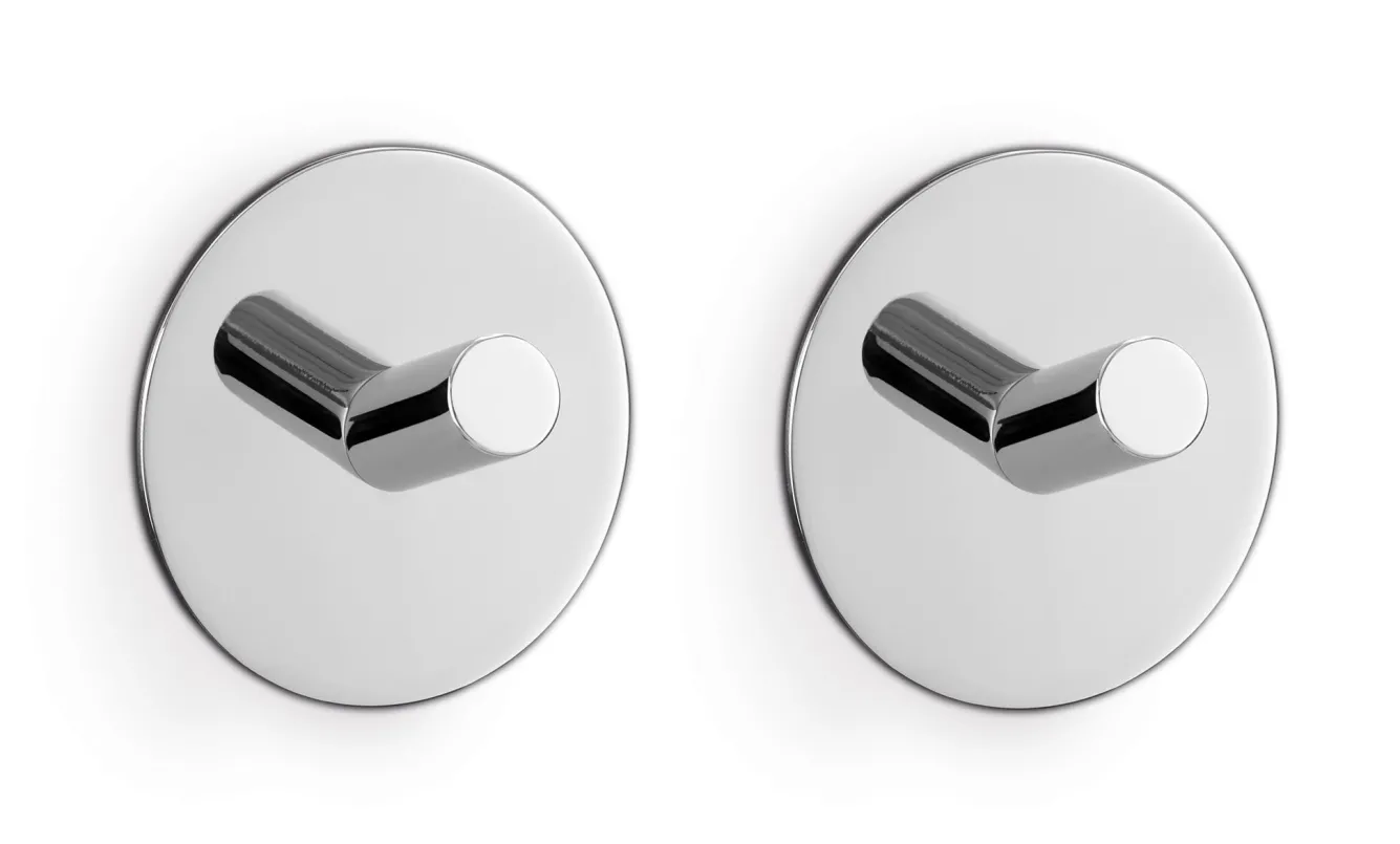Zack PECO towel hooks self-adhesive set/2 (gloss) 40332