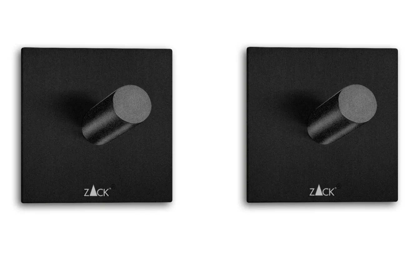 Zack PECO towel hook self-adhesive set/2 40353 (black)