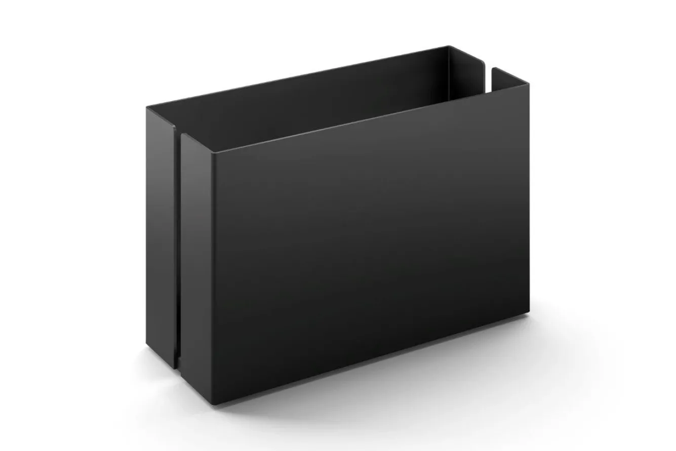 Zack POTES storage tray 15 cm 40535 (powder-coated steel, black)