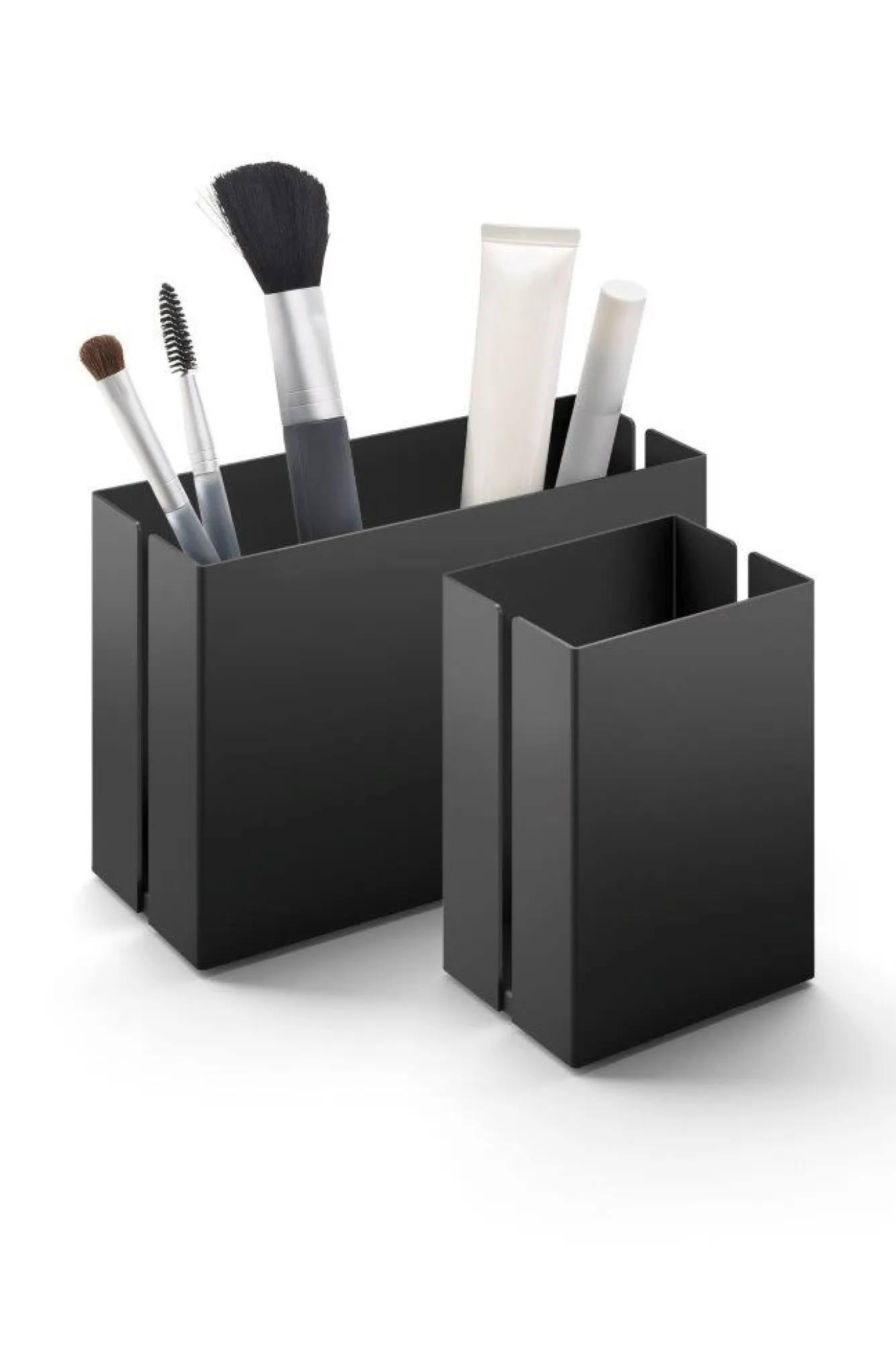 Zack POTES storage tray 7.5 cm 40536 (powder-coated steel, black)